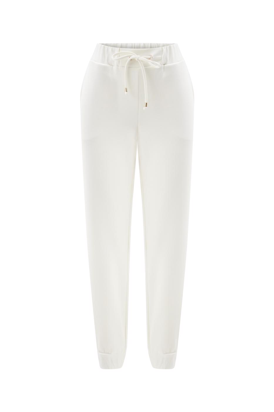 Bayan EKRU Ellie Regular Fit Bilek Boy Orta Bel Ekru Renk Kadın Eşofman Pantolon