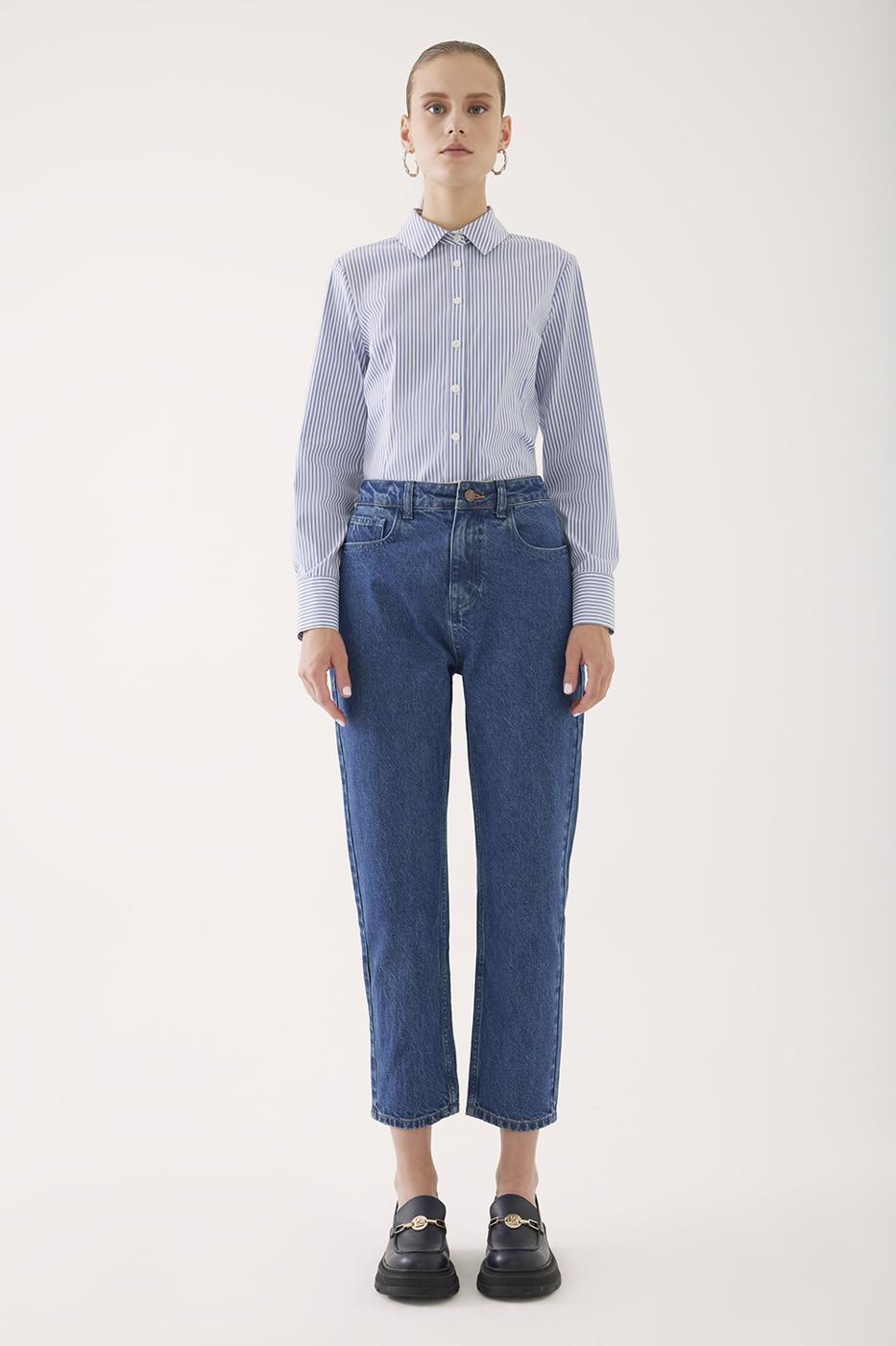 Bayan İNDİGO Edyth İndigo Renk Kadın Denim Pantolon