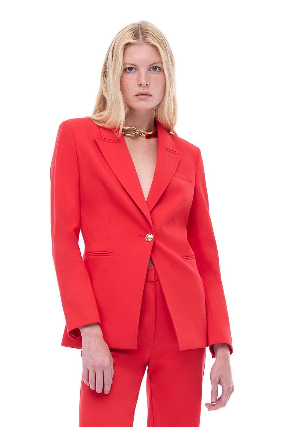 Bayan KIRMIZI Kırmızı Slim Fit Ceket
