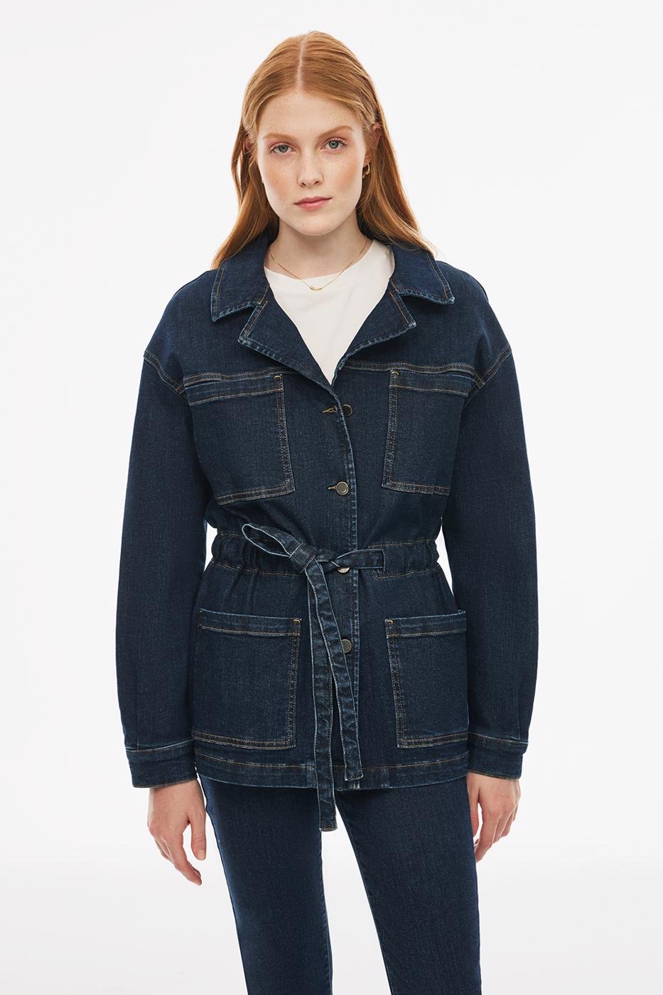 Bayan İNDİGO Norvas Koyu İndigo Renk Kadın Denim Ceket