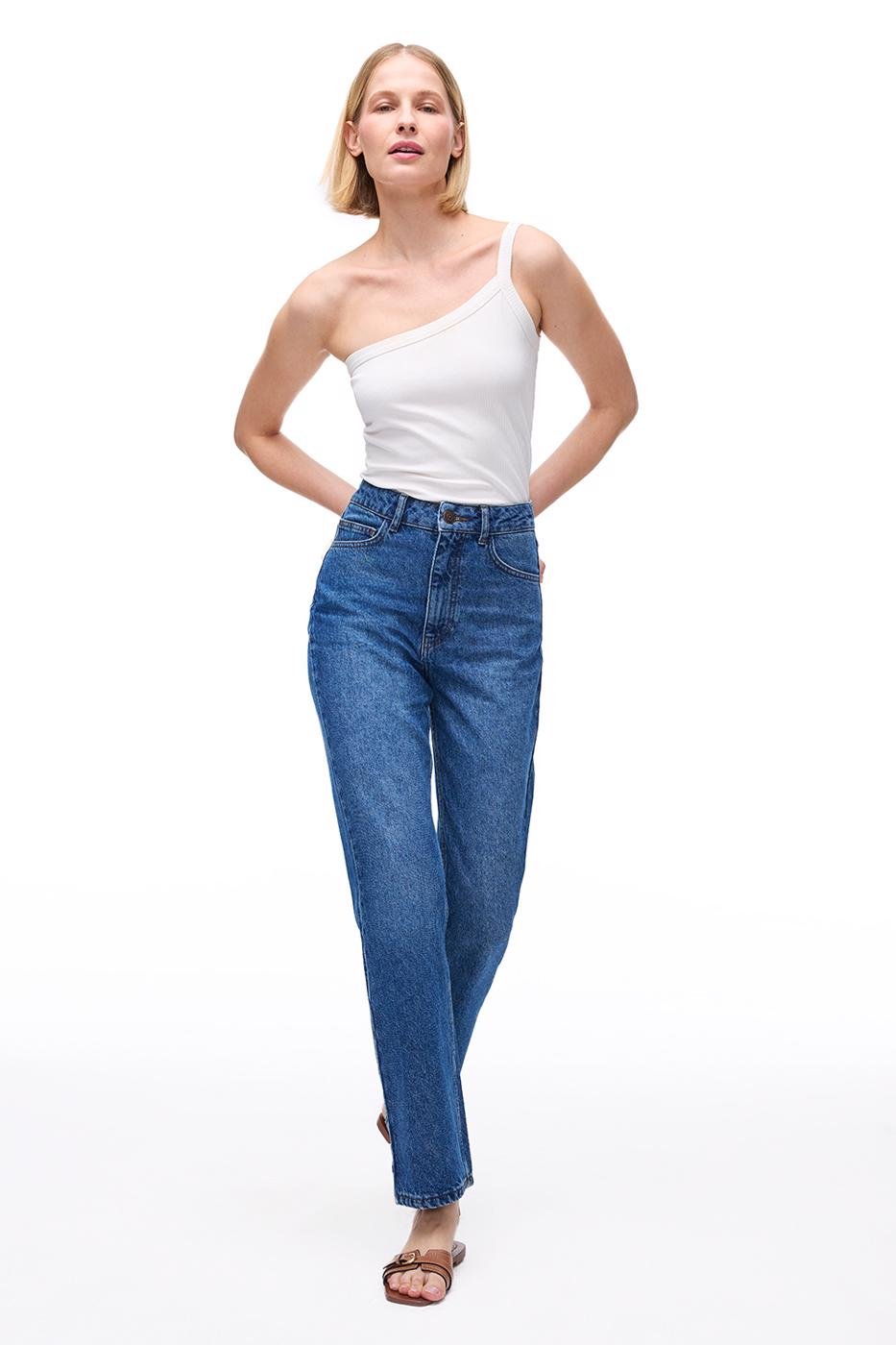 Bayan MAVİ Mavi Yüksek Bel Slim Fit Denim Pantolon