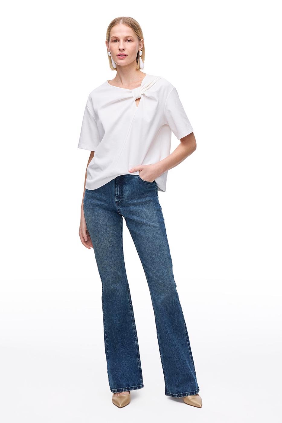 Bayan İNDİGO İndigo Yüksek Bel Slim Fit Denim Pantolon